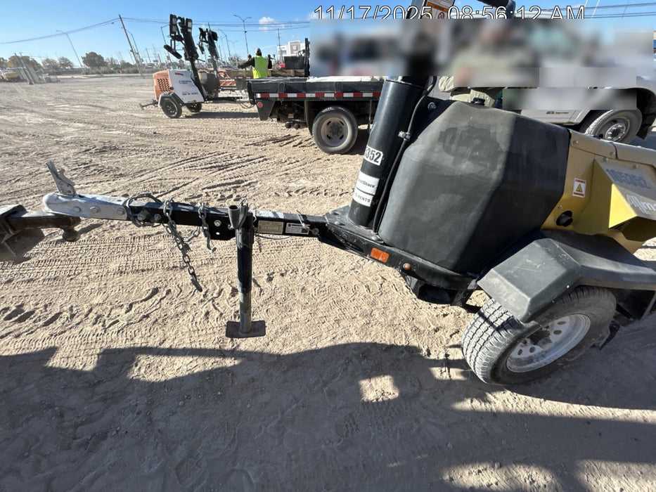 2021 Allmand NLV3GR (4) LED Light Fixture 350W, 23' Vertical Mast, 3kW Prime, Towable, Deep Sea L401, Leveling Jacks, Yanmar T4F 5.8hp