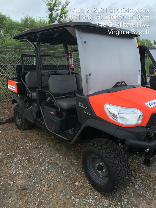 2021 Kubota RTV-X1140W-H Plastic Canopy, Windshield Acrylic Clear, LED Strobe Light, Wire Harness Kit, Back up Alarm
