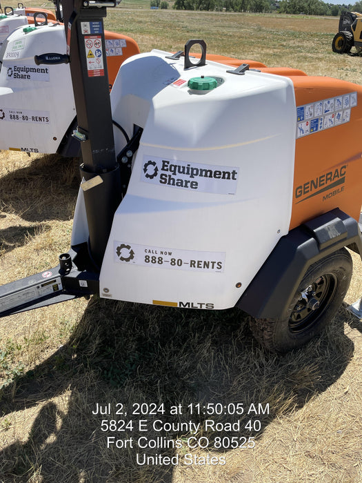 2024 Generac MLT2 Diesel, Flex Switch 120V Input, Powerzone Controller, 
(4) 320W LED Lights, 4kW Generator, 39.9 Gal Fuel Tank, 2" Ball, T3