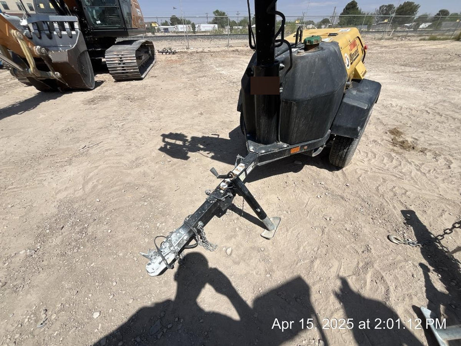 2022 Allmand NLV3GR (4) LED Light Fixture 350W, 23' Vertical Mast, 3kW Prime, Towable, ES Decals, T3