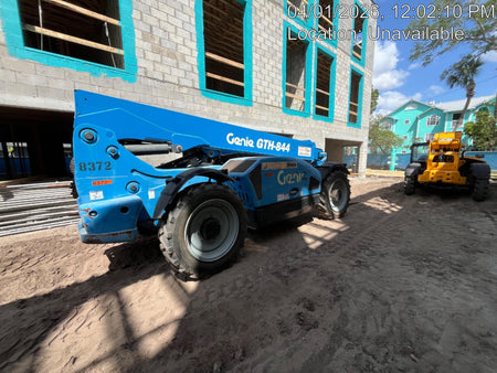 2018 Genie GTH-844 Genie GTH-844D w/Open ROPS, FF Tires, Work Light/Beacon, 60" Carriage and Forks