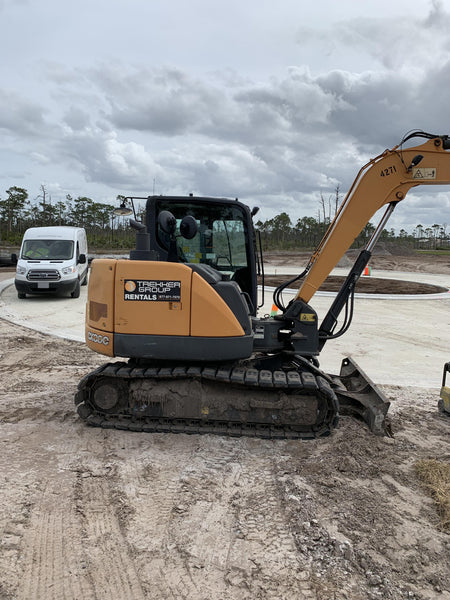 2018 Case CX80C CLOSED CAB, A/C, RUBBER TRACKS PADS, 7'-2" ARM