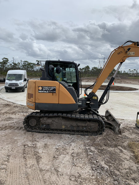 2018 Case CX80C CLOSED CAB, A/C, RUBBER TRACKS PADS, 7'-2" ARM