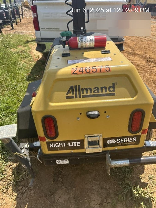 2022 Allmand NLV3GR (4) LED Light Fixture 350W, 23' Vertical Mast, 3kW Prime, Towable