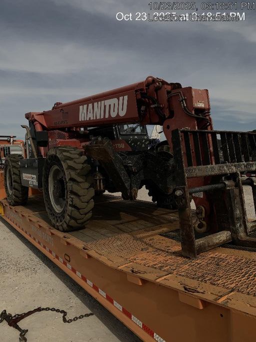 2018 Manitou MTA10055 Manitou MTA 10055 w/Cab/Heat/AC, Work Lights/Strobe, Aux Hyd, Solid Tires, Lift Hook, 66" Carriage, 60" Forks
