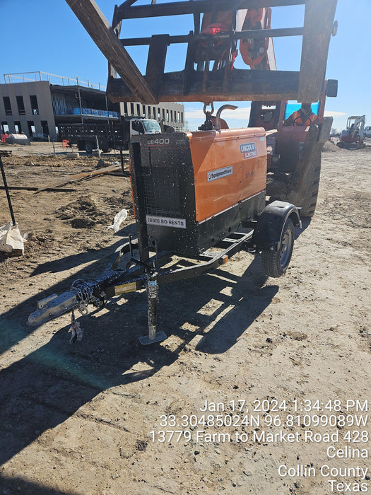 2022 Lincoln Electric LE400 Kubota V1505, Trlr, Cable Rack, Light Kit, ES Decals, T3