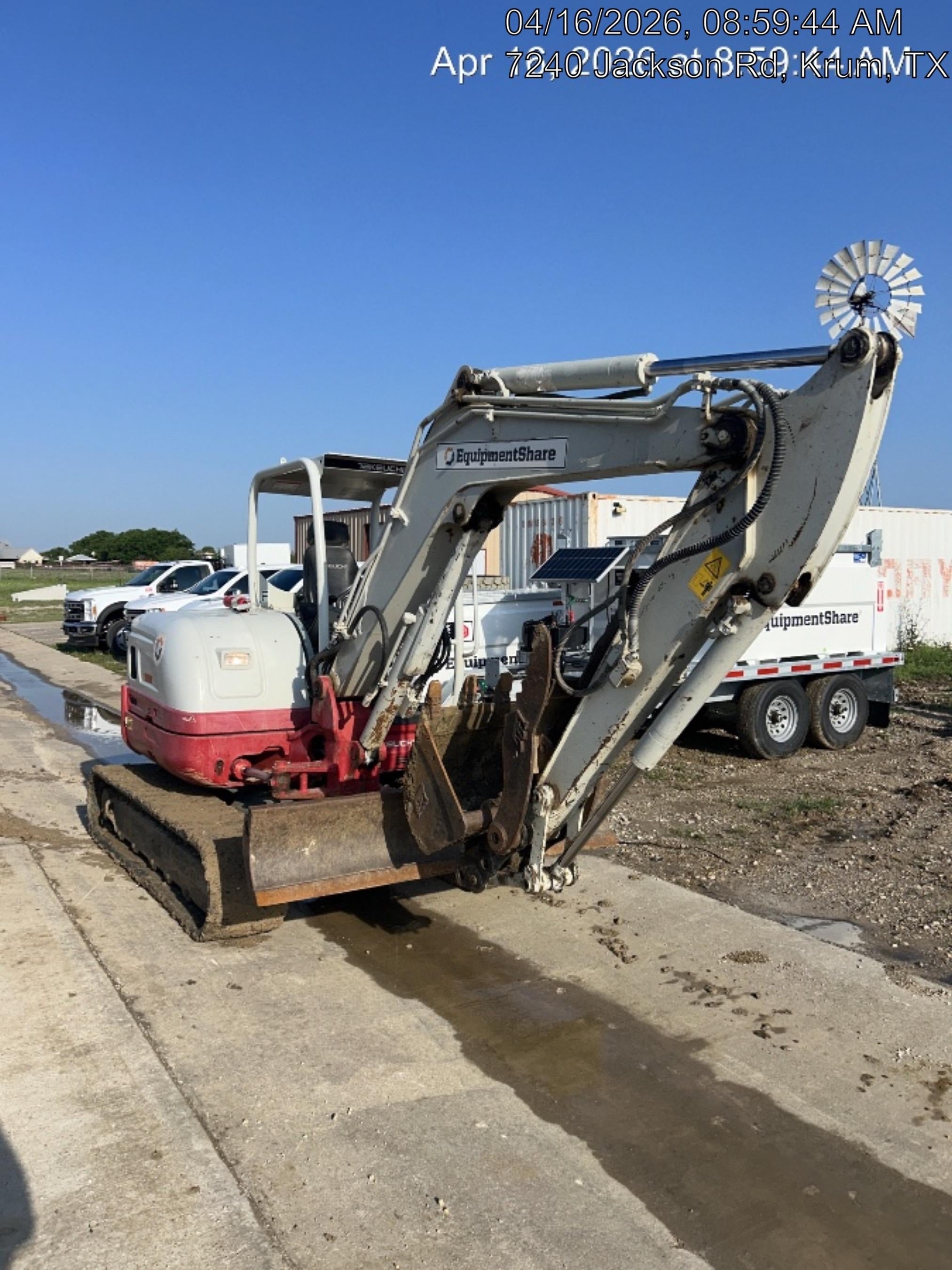 2019 Takeuchi TB260 Takeuchi TB260 Canopy w/Rubber Tracks, Auxiliary Hydraulics, Standard Blade, Manual QC