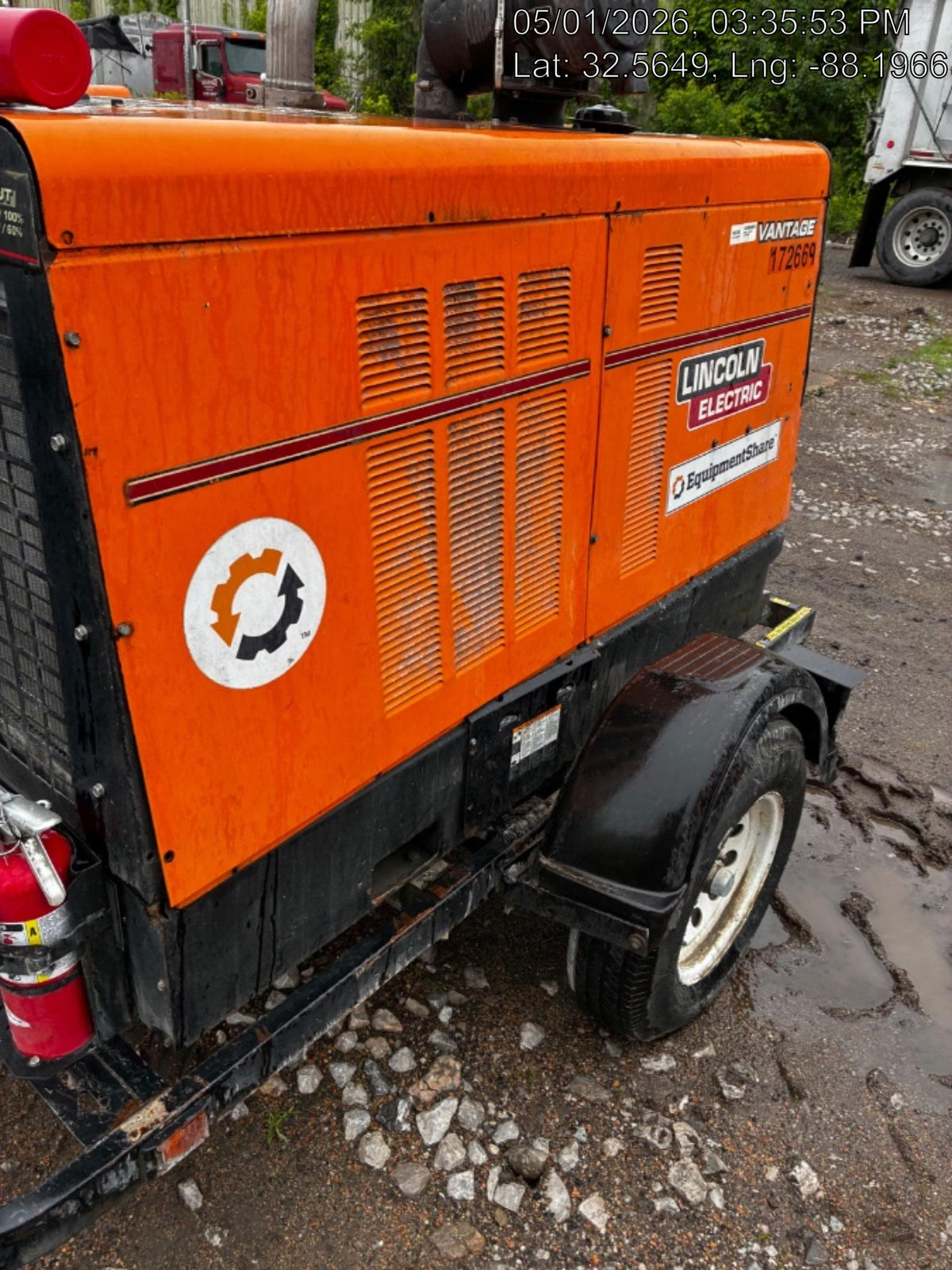 2021 Lincoln Electric Vantage 549X Ready Pak 3, ORANGE (includes trailer, cable rack, fender light kit)
