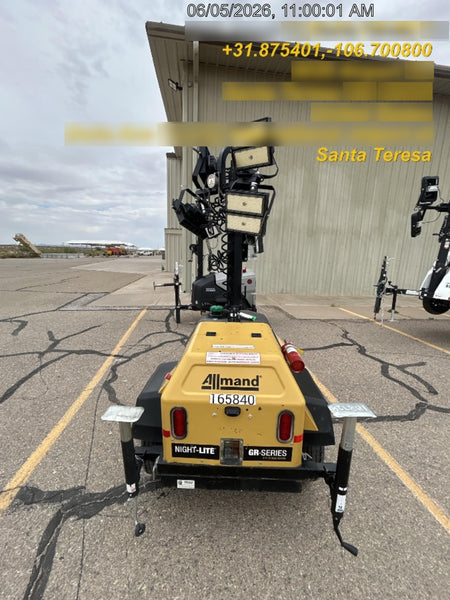 2021 Allmand NLV3GR (4) LED Light Fixture 350W, 23' Vertical Mast, 3kW Prime, Towable, Deep Sea L401, Leveling Jacks, Yanmar T4F 5.8hp