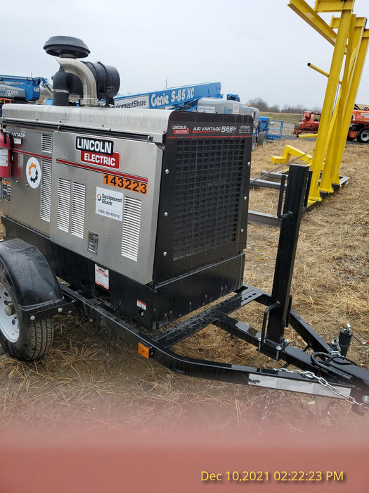 2021 Lincoln Electric Air Vantage 566 Air Vantage 566X Ready Pak 3 (includes trailer, cable rack, fender light kit); no telematics