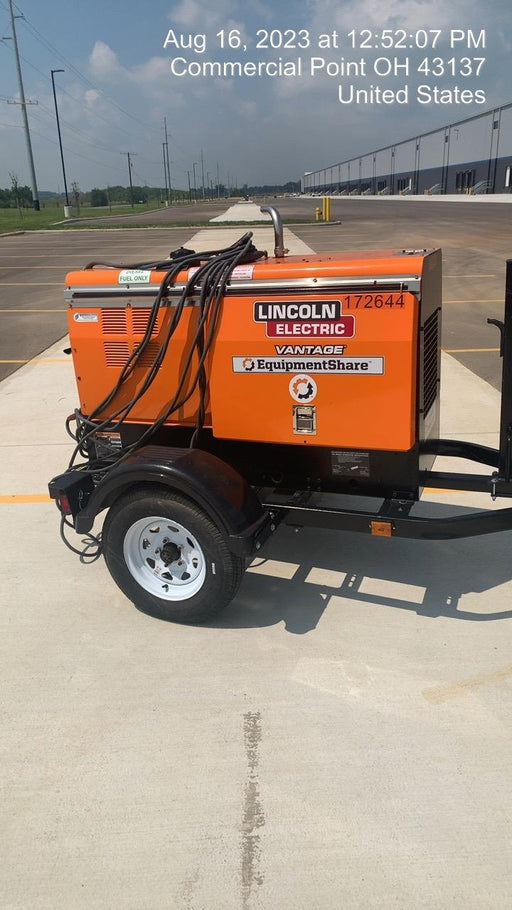 2021 Lincoln Electric Vantage 322 Vantage 322 Ready Pak 3 w/ Decals, ORANGE (includes trailer, cable rack, fender light kit) NO Telematics