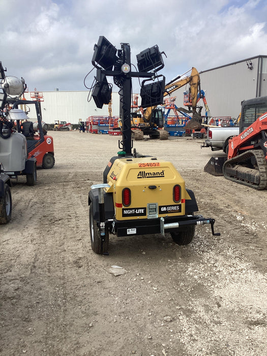 2022 Allmand NLV3GR (4) LED Light Fixture 350W, 23' Vertical Mast, 3kW Prime, Towable, ES Decals, T3