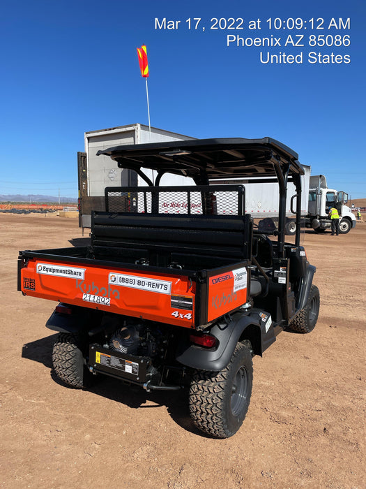 2022 Kubota RTV-X1140W-H Plastic Canopy, Windshield Acrylic Clear, LED Strobe Light, Wire Harness Kit, Back up Alarm