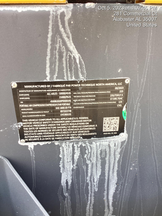 2023 ATLAS COPCO XAS 1800