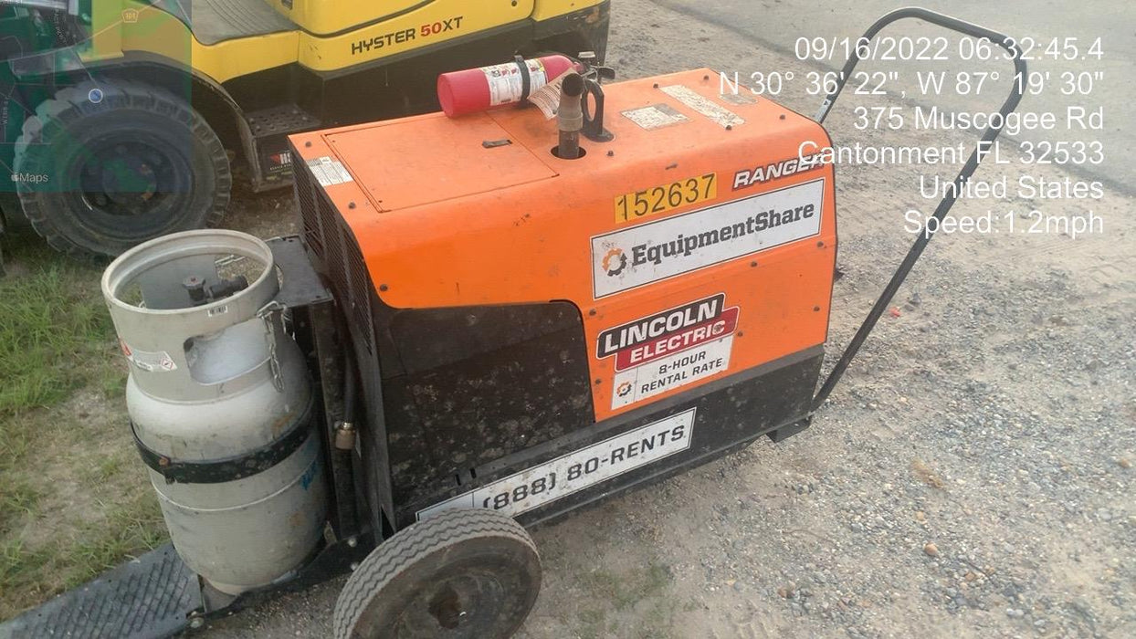 2021 Lincoln Electric Ranger 305 LPG LPG One-Pak (includes undercarriage, tank holder & tank strap) ORANGE