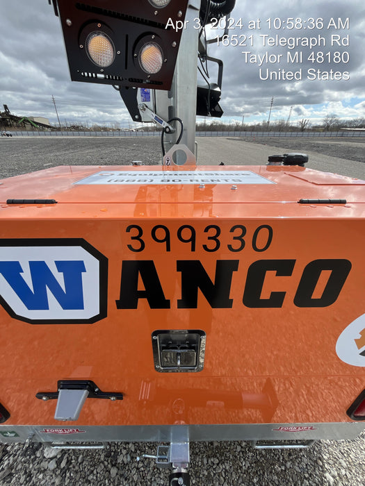 2024 Wanco WLTT-4MM4K Diesel, Deep Sea Controller, Shore Power Plug, Auto Start, (4) 350W LED Floodlights, 4kW Generator, 60 Gal Fuel Tank, 2" Ball, T3