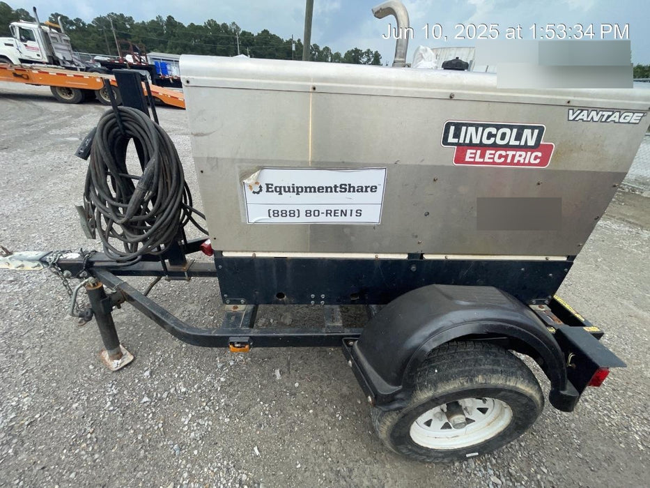 2019 Lincoln Electric Vantage 322 Lincoln Vantage 322 Welder w/Trailer, Light Kit, Cable Rack