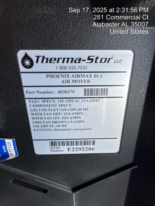 2022 PHOENIX AirMAX Radial Air Mover