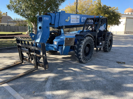 2018 Genie GTH-1056 Genie GTH-1056 w/Open ROPS, Solid Tires, Work Light/Beacon, 60" Carriage and Forks