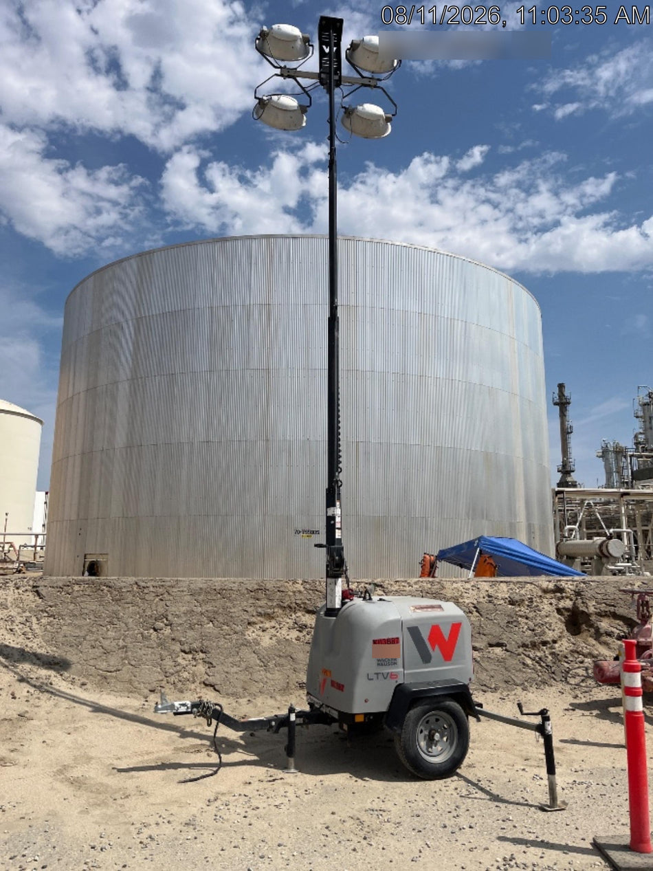 2019 Wacker Neuson LTV6L-MH Mobile Light Tower w/Fuel Level Sensor Installed