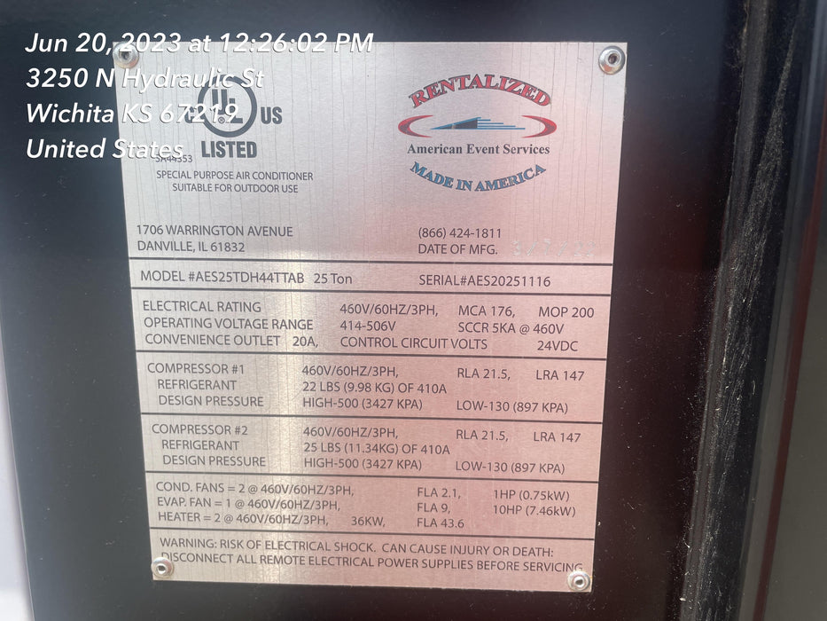 2022 AES AES25TDH44TTA