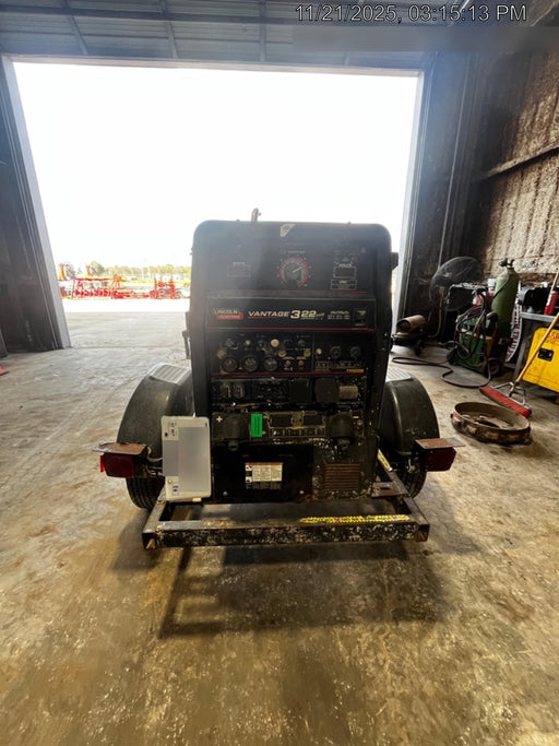 2019 Lincoln Electric Vantage 322 Lincoln Vantage 322 Welder w/Trailer, Light Kit, Cable Rack