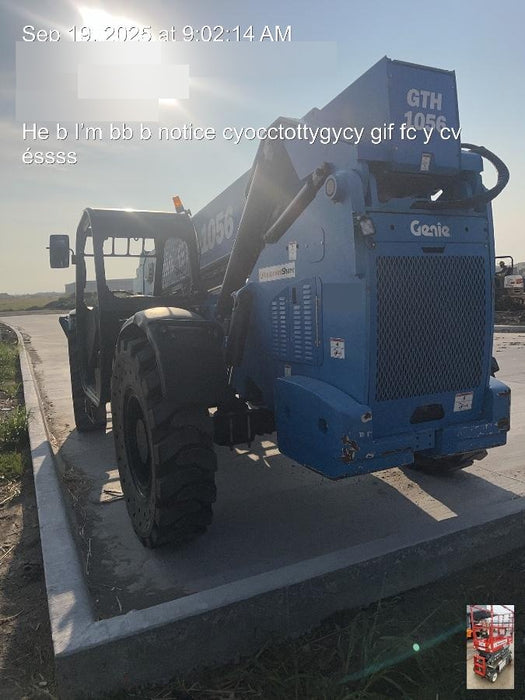 2018 Genie GTH-1056 Genie GTH-1056 w/Open ROPS, Solid Tires, Work Light/Beacon, 60" Carriage and Forks