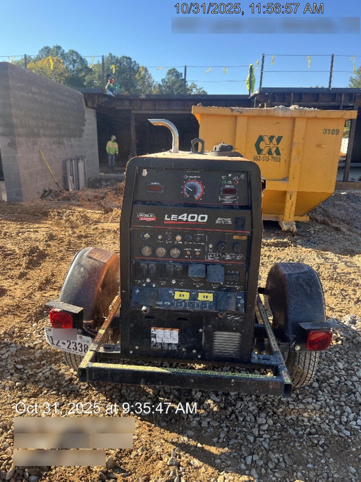 2022 Lincoln Electric LE400 Kubota V1505, Trlr, Cable Rack, Light Kit, ES Decals, T3