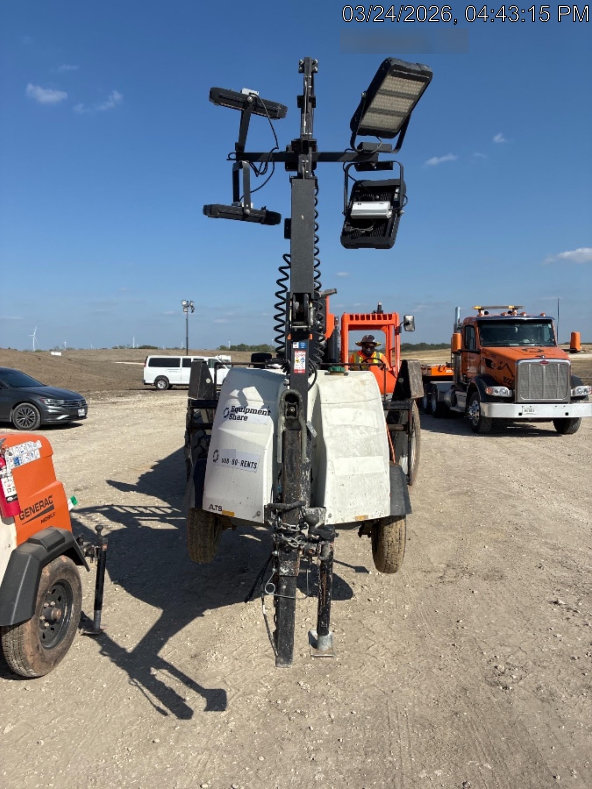 2023 Generac MLT2 Diesel, Flex Switch 120V Input, Powerzone Controller, (4) 320W LED Lights, 4kW Generator, 39.9 Gal Fuel Tank, 2" Ball, T3