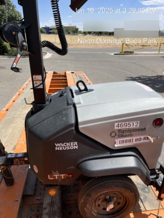 2024 Wacker Neuson LTT4 Diesel, Kohler KDW702, Deep Sea Controller, Auto Start, LED 320W, Bypass Outlet, T3