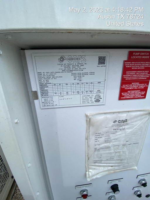 2022 CAPS PAHV-140TC-0NN0NN-5E5-P2-VG2CEUP