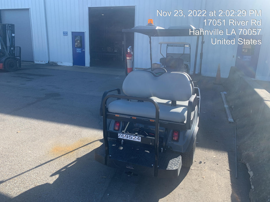 2022 Club Car CA100E Canopy, Fold down Windshield, Beacon, Back up Alarm, All-Trail Trials, HD 8 V Batteries, Trailer Hitch and Ball