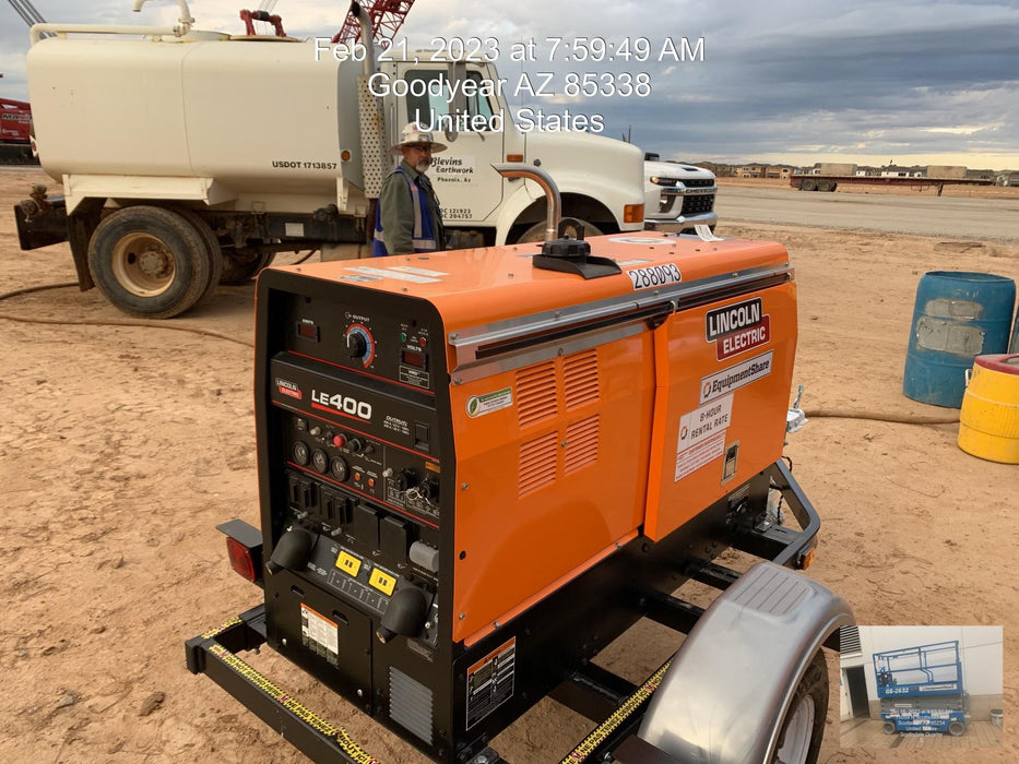 2023 Lincoln Electric LE400 Kubota V1505, Trlr, Cable Rack, Light Kit, ES Decals, T3