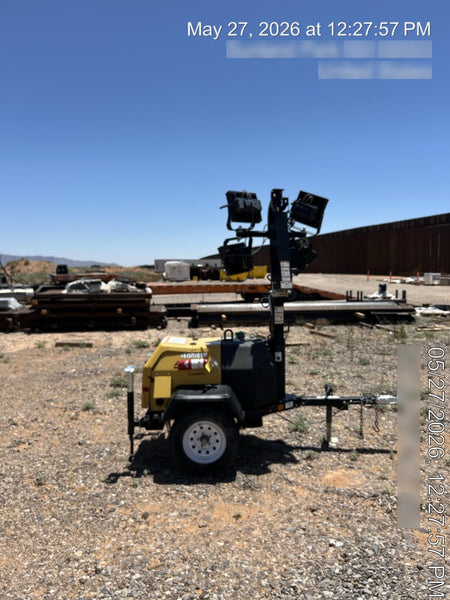 2021 Allmand NLV3GR (4) LED Light Fixture 350W, 23' Vertical Mast, 3kW Prime, Towable, Deep Sea L401, Leveling Jacks, Yanmar T4F 5.8hp