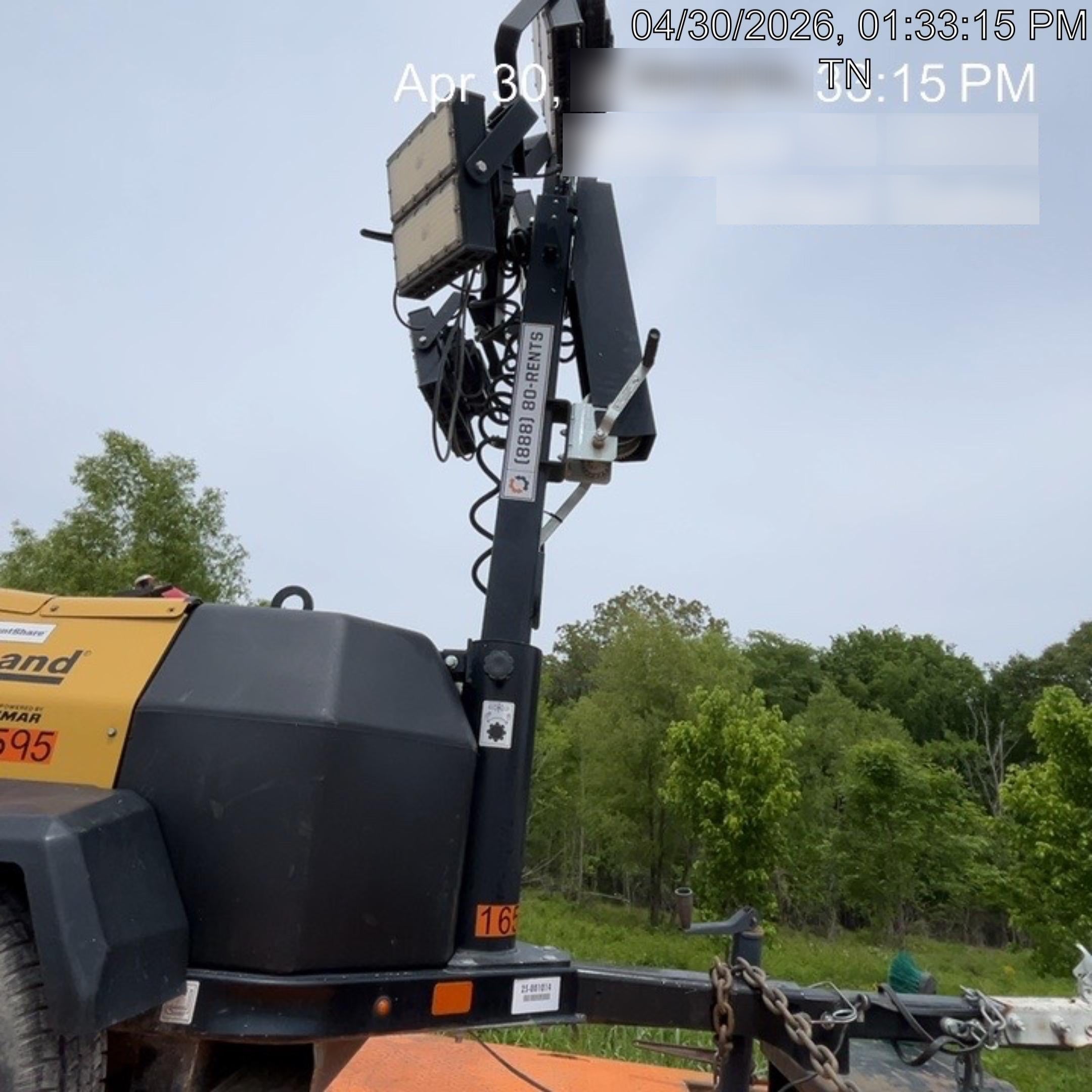2021 Allmand NLV3GR (4) LED Light Fixture 350W, 23' Vertical Mast, 3kW Prime, Towable, Deep Sea L401, Leveling Jacks, Yanmar T4F 5.8hp