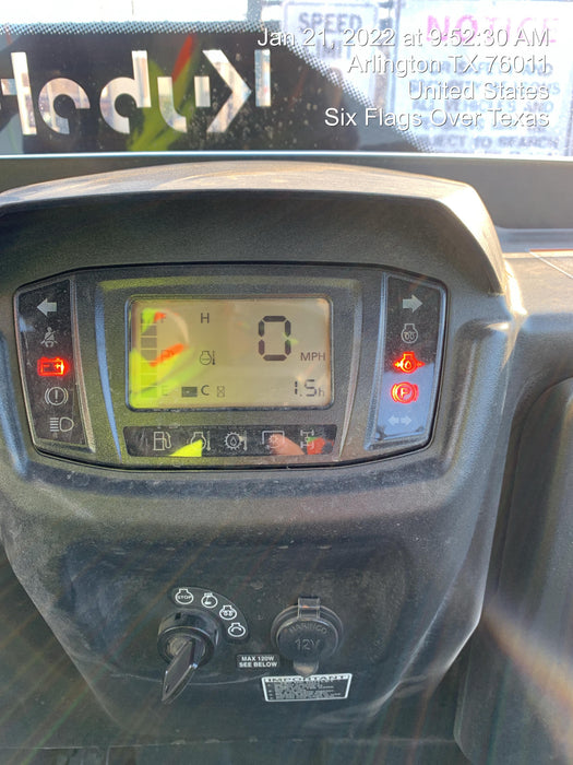 2022 Kubota RTV-X1140W-H Plastic Canopy, Windshield Acrylic Clear, LED Strobe Light, Wire Harness Kit, Back up Alarm