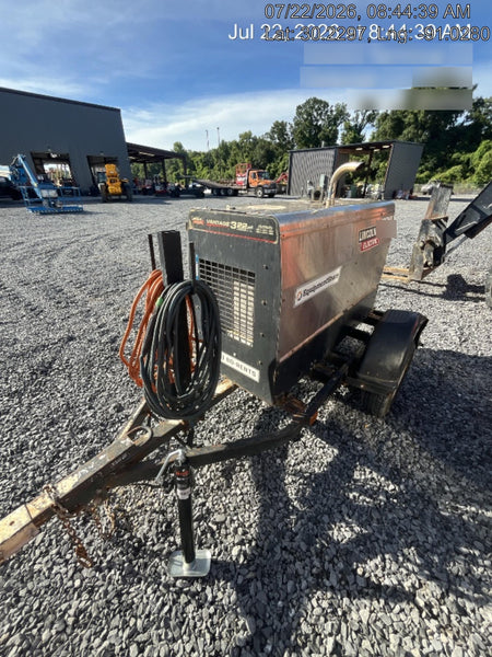 2019 Lincoln Electric Vantage 322 Ready-Pak 3, Two Wheel Trailer, Fender and Light Kit, Cable Rack