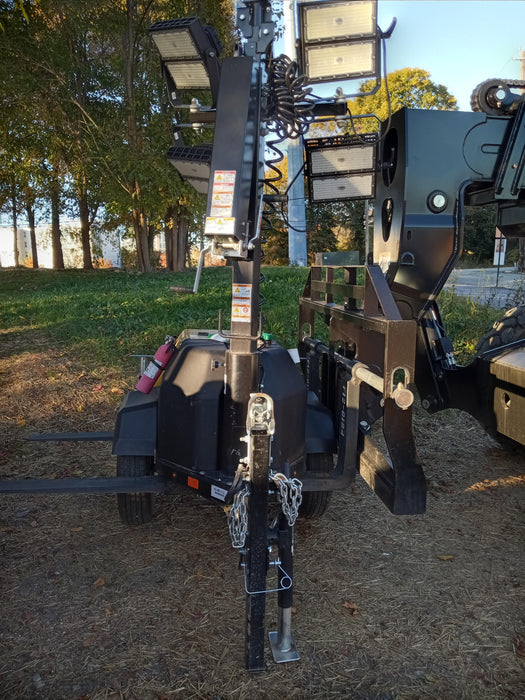 2021 Allmand NLV3GR (4) LED Light Fixture 350W, 23' Vertical Mast, 3kW Prime, Towable, Deep Sea L401, Leveling Jacks, Yanmar T4F 5.8hp