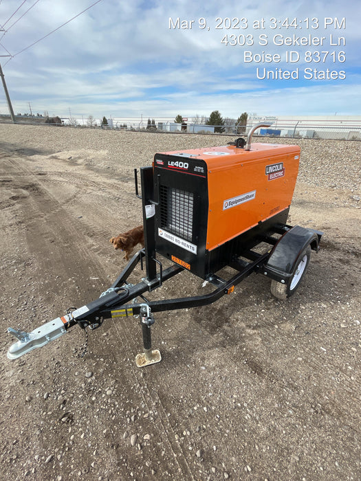 2023 Lincoln Electric LE400 Kubota V1505, Trlr, Cable Rack, Light Kit, ES Decals, T3