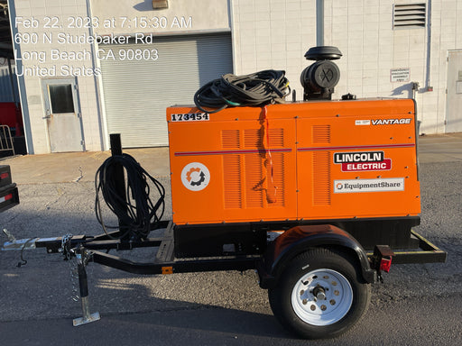 2021 Lincoln Electric Vantage 549X Ready Pak 3, ORANGE (includes trailer, cable rack, fender light kit)
