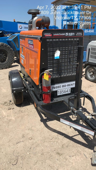 2021 Lincoln Electric Vantage 549X Ready Pak 3, ORANGE (includes trailer, cable rack, fender light kit)