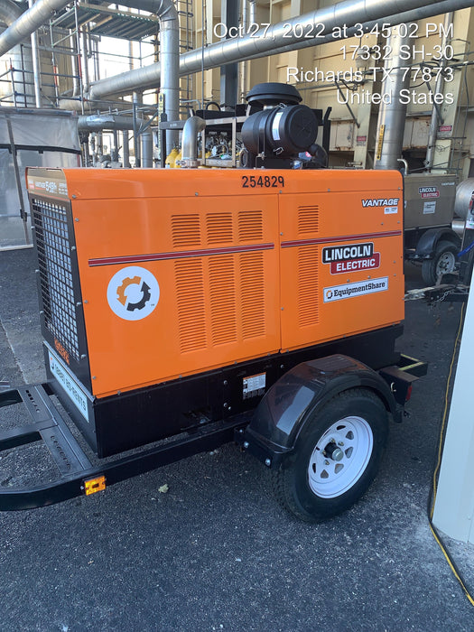 2022 Lincoln Electric Vantage 549X Crosslink Technology, Trailer Mounted, ES Decals, T3