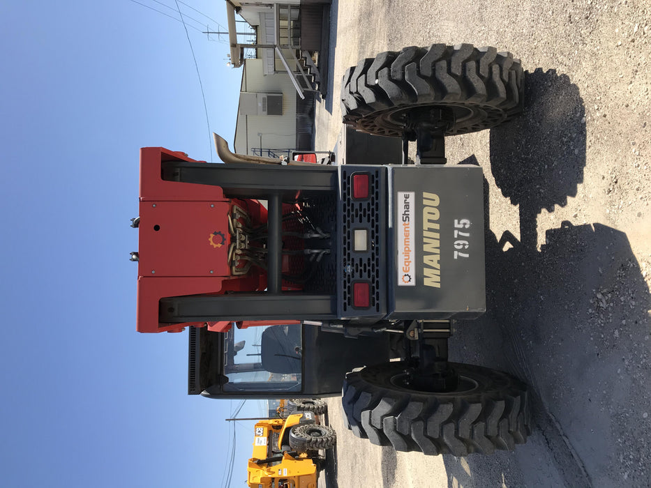 2018 Manitou MTA10055 Manitou MTA 10055 w/Cab/Heat/AC, Work Lights/Strobe, Aux Hyd, Solid Tires, Lift Hook, 66" Carriage, 60" Forks