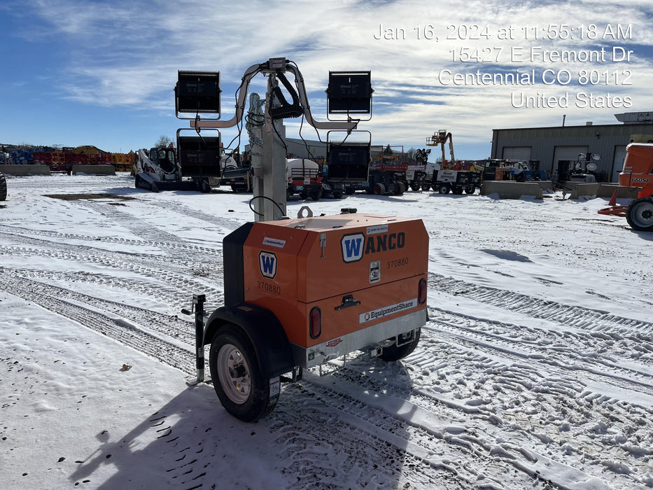 2023 Wanco WLTT-4MM4K Diesel, Deep Sea Controller, Shore Power Plug, Auto Start, (4) 350W LED Floodlights, 4kW Generator, 60 Gal Fuel Tank, 2" Ball, T3