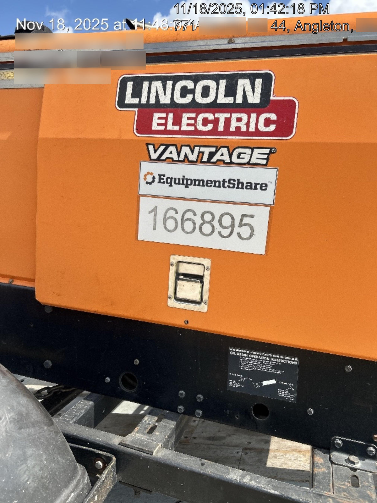 2021 Lincoln Electric Vantage 322 Vantage 322 Ready Pak 3 w/ Decals, ORANGE (includes trailer, cable rack, fender light kit) NO Telematics