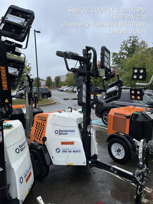 2023 Generac MLT2 Diesel, Flex Switch 120V Input, Powerzone Controller, 
(4) 320W LED Lights, 4kW Generator, 39.9 Gal Fuel Tank, 2" Ball, T3