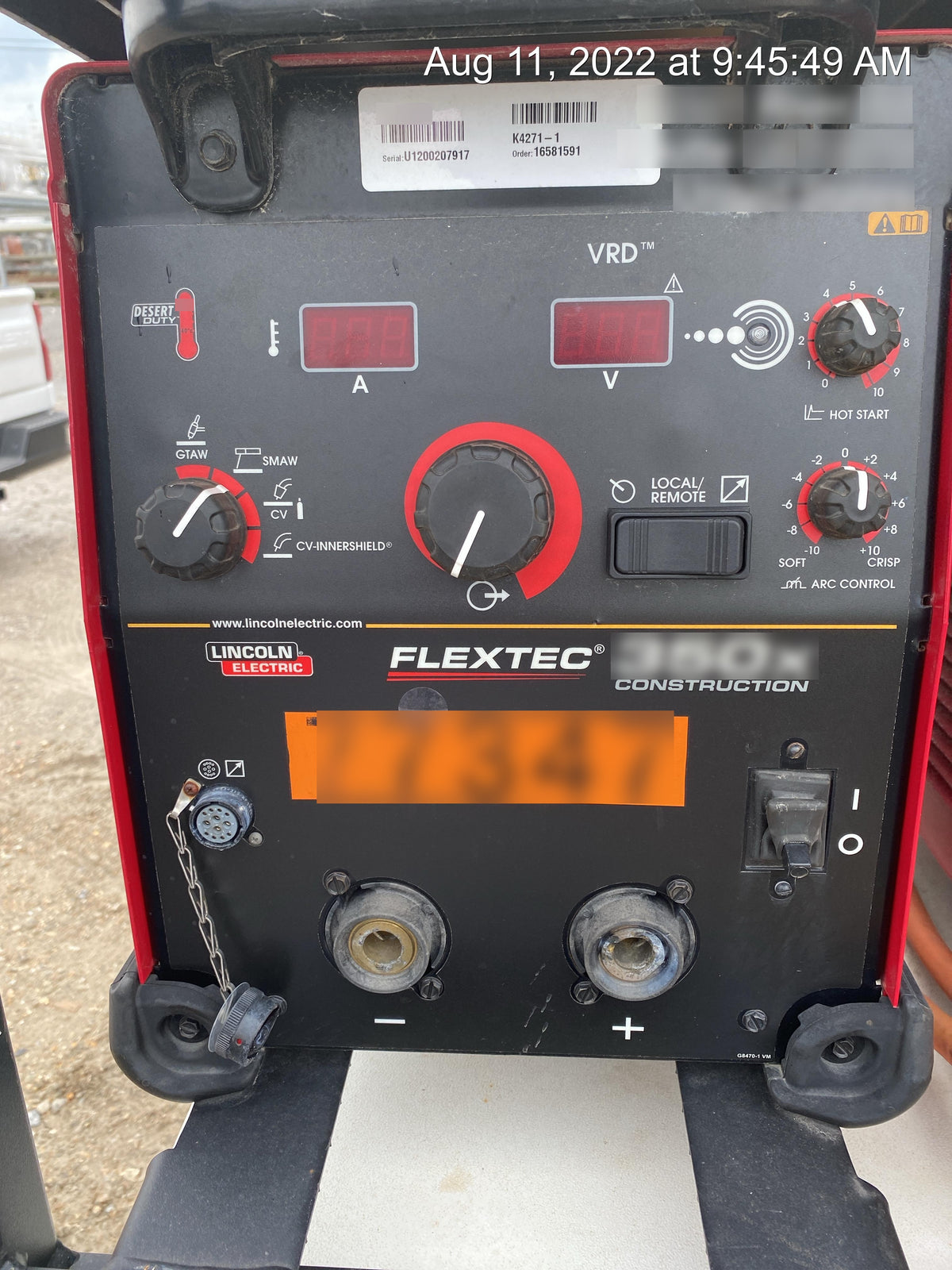 2020 LINCOLN ELECTRIC FLEXTEC 350X