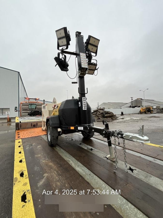 2022 Allmand NLV3GR (4) LED Light Fixture 350W, 23' Vertical Mast, 3kW Prime, Towable, ES Decals, T3