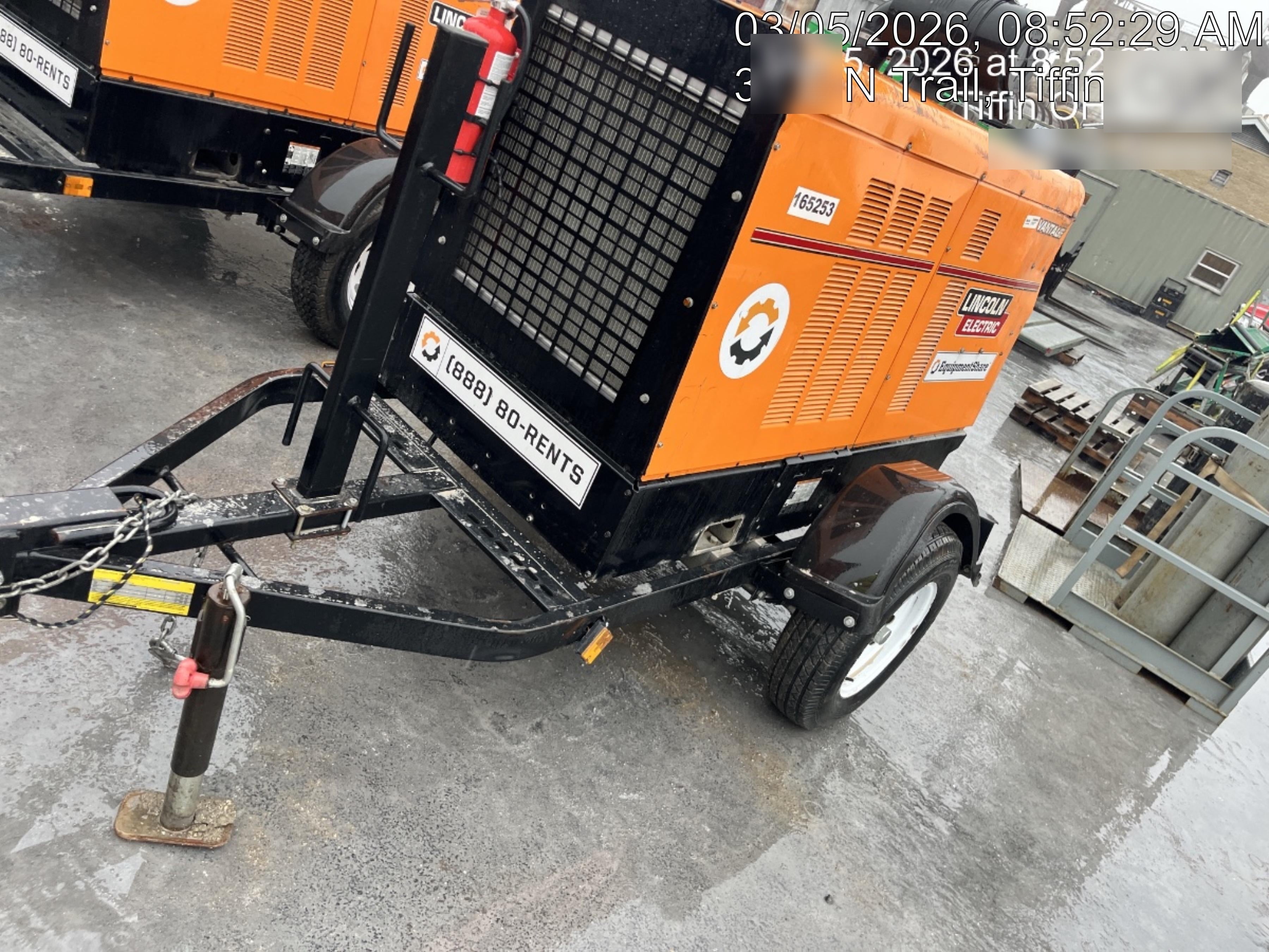 2021 Lincoln Electric Vantage 549X Ready Pak 3, ORANGE (includes trailer, cable rack, fender light kit)