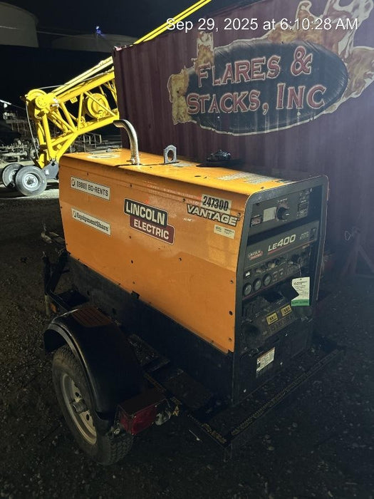 2022 Lincoln Electric LE400 Kubota V1505, Trlr, Cable Rack, Light Kit, ES Decals, T3